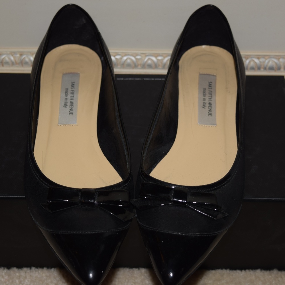 Saks Fifth Avenue Leather Flats